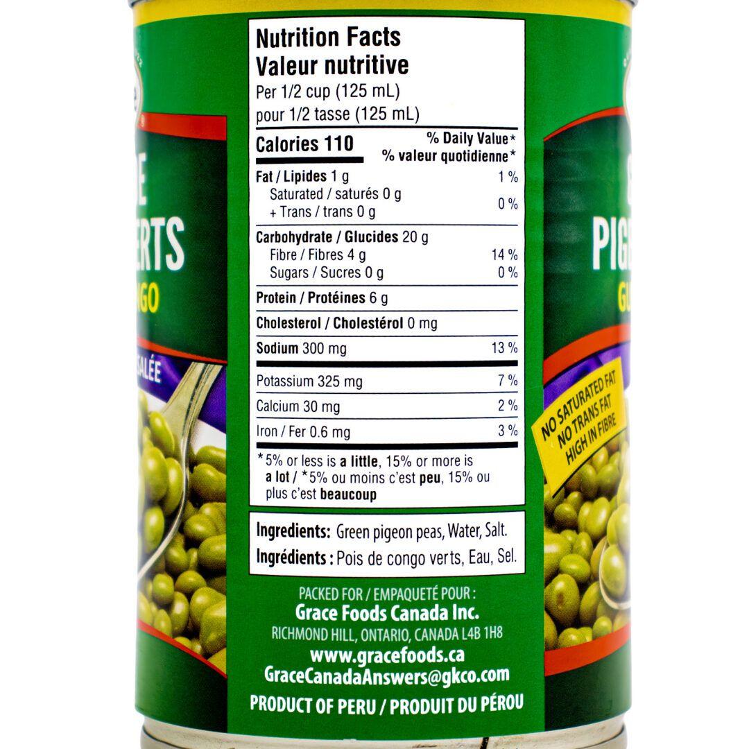 Grace Green Pigeon Peas Cans