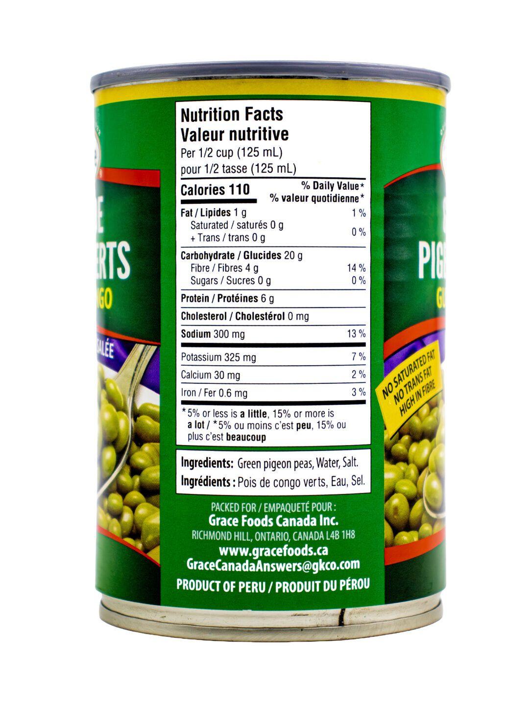 Grace Green Pigeon Peas Cans