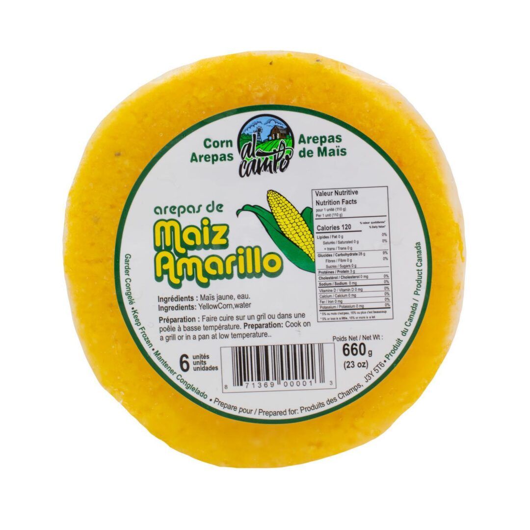 Al Campo Frozen Yellow Corn Arepa