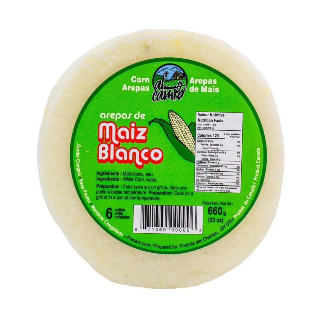 Al Campo Frozen White Corn Arepa