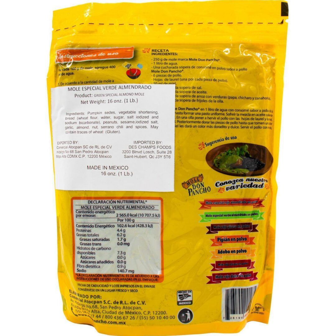 Don Pancho Green Almond Mole