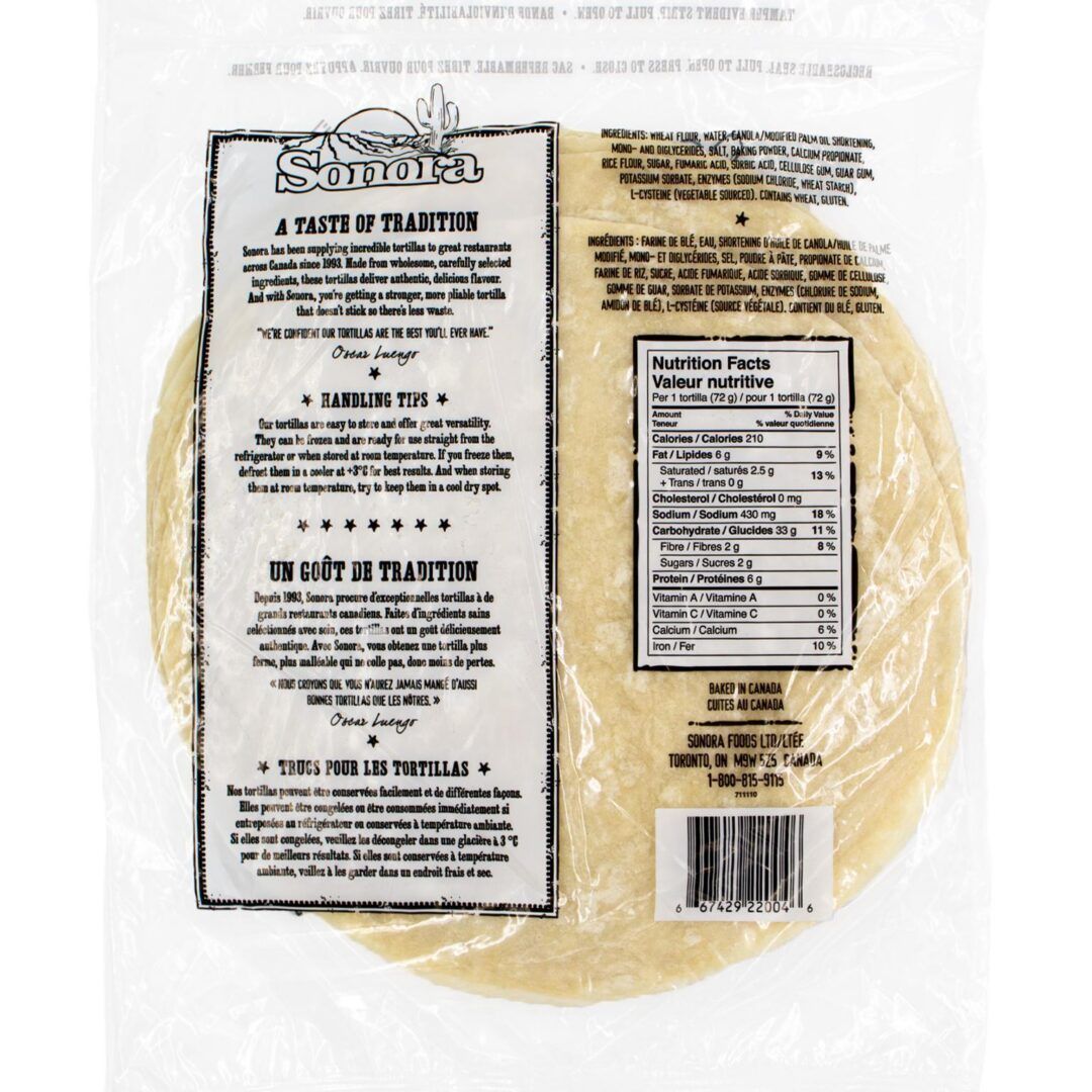 Sonora 10'' Flour Tortillas
