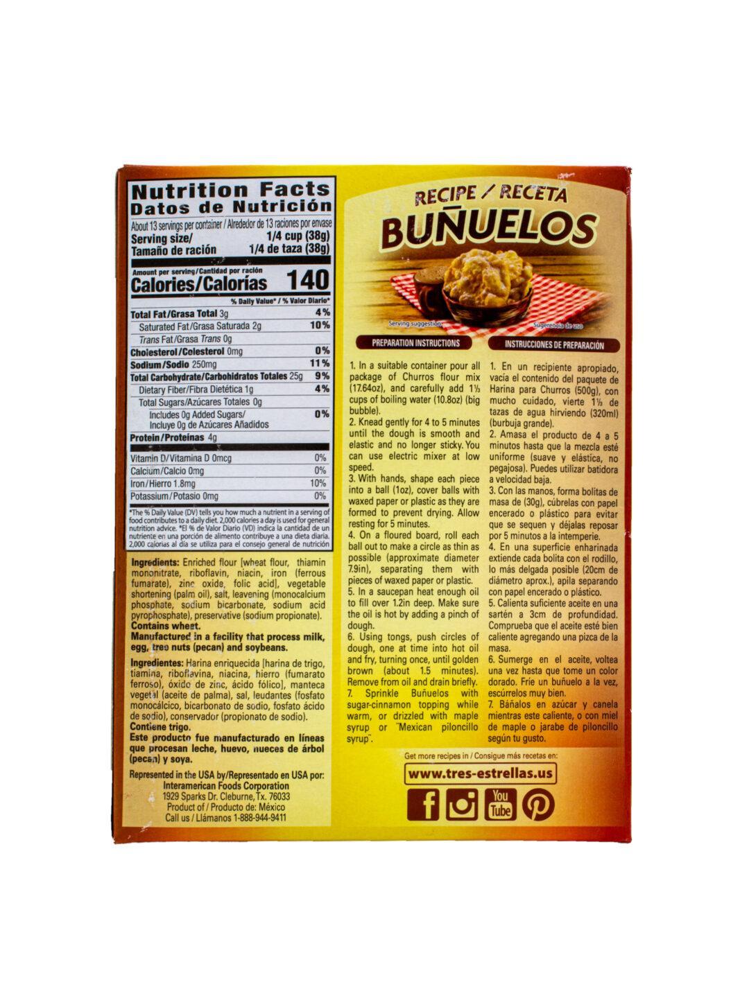 Tres Estrellas Churro Mix Flour - Image 3