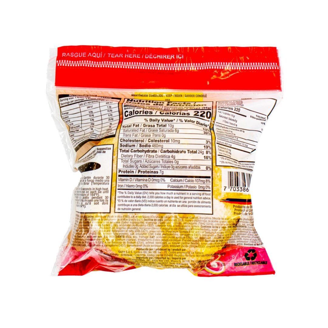 Sary Frozen Arepa de Maiz Rellena de Queso