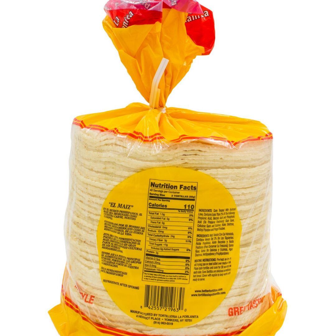 La Poblanita White Family Pack Tortilla