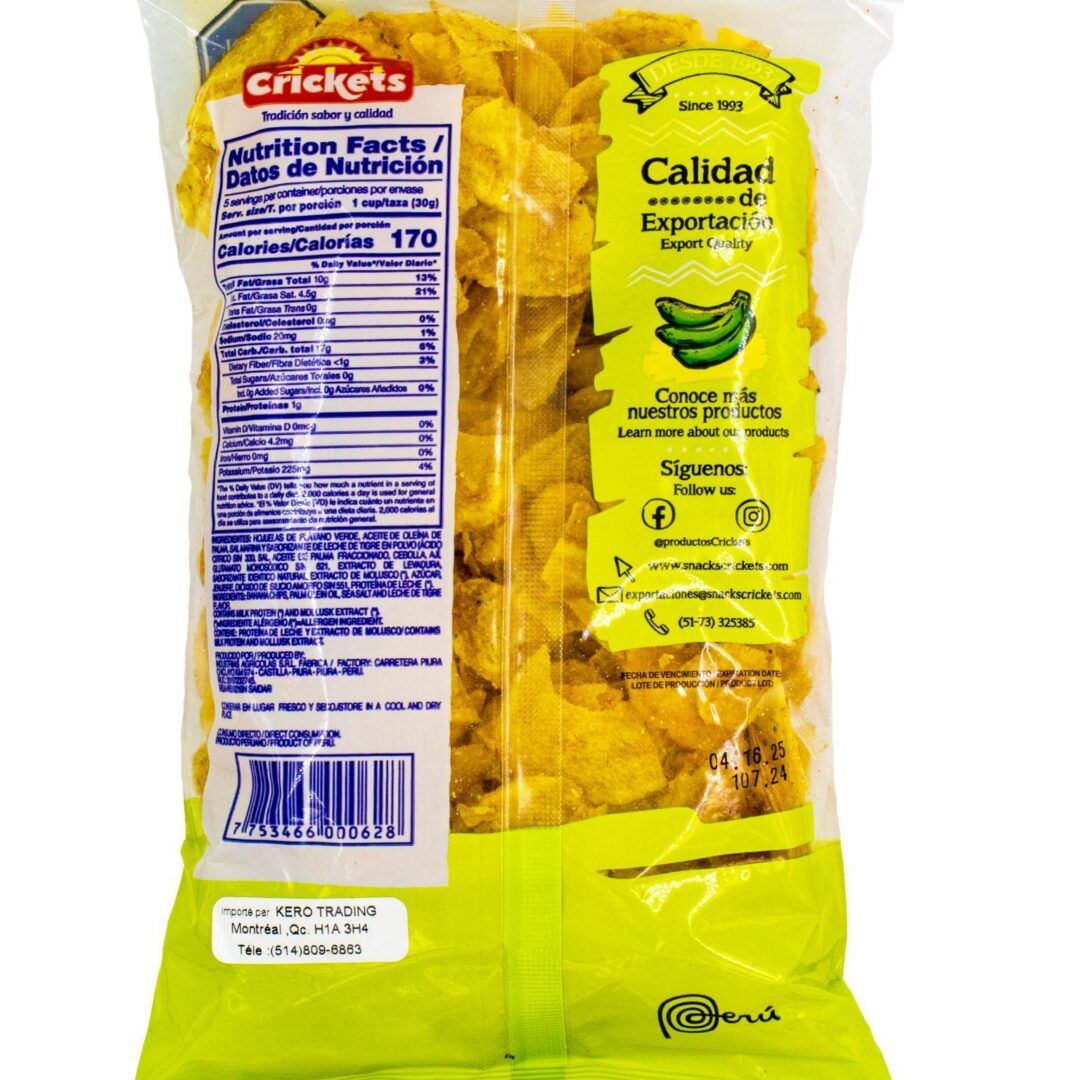 Cricket's Leche de Tigre Plantain Chips