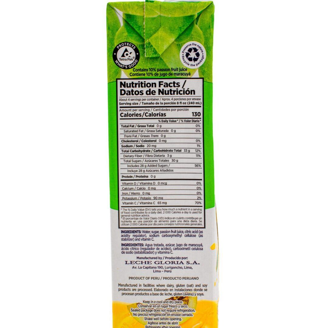 Gloria Passion Fruit Drink