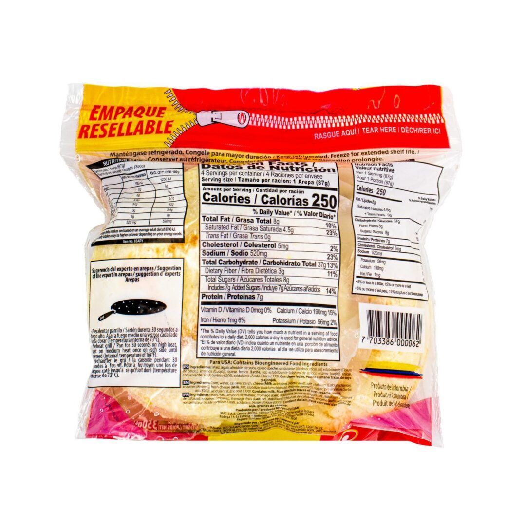 Sary Frozen Arepa de Yuca Rellena de Queso