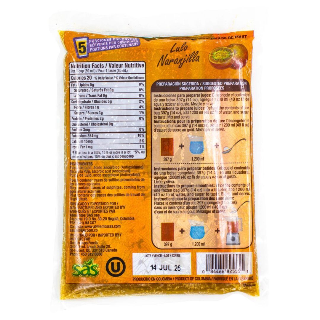 SAS Frozen Lulo Pulp