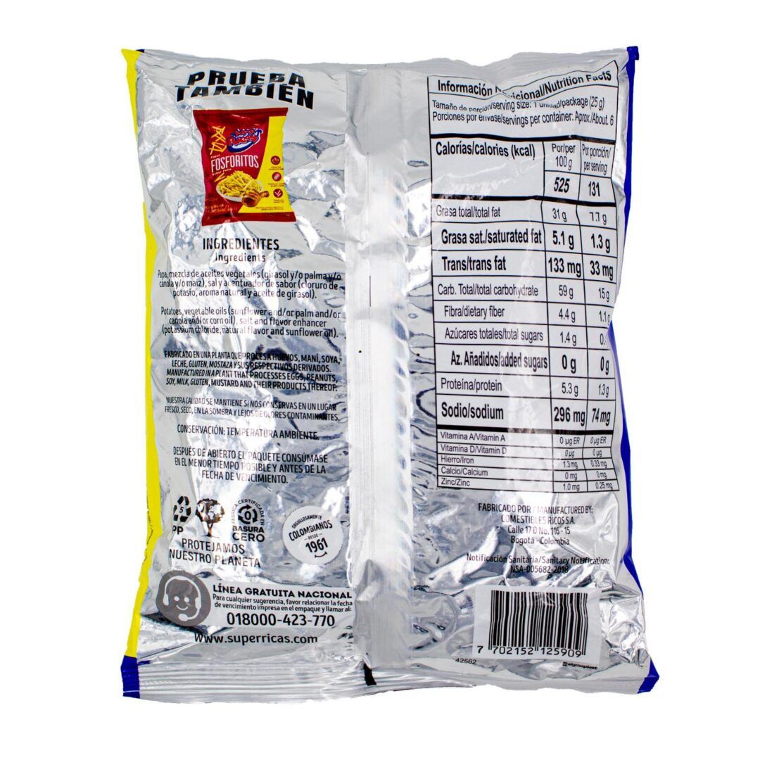 SuperRicas Mega Fosforitos Potato Chips
