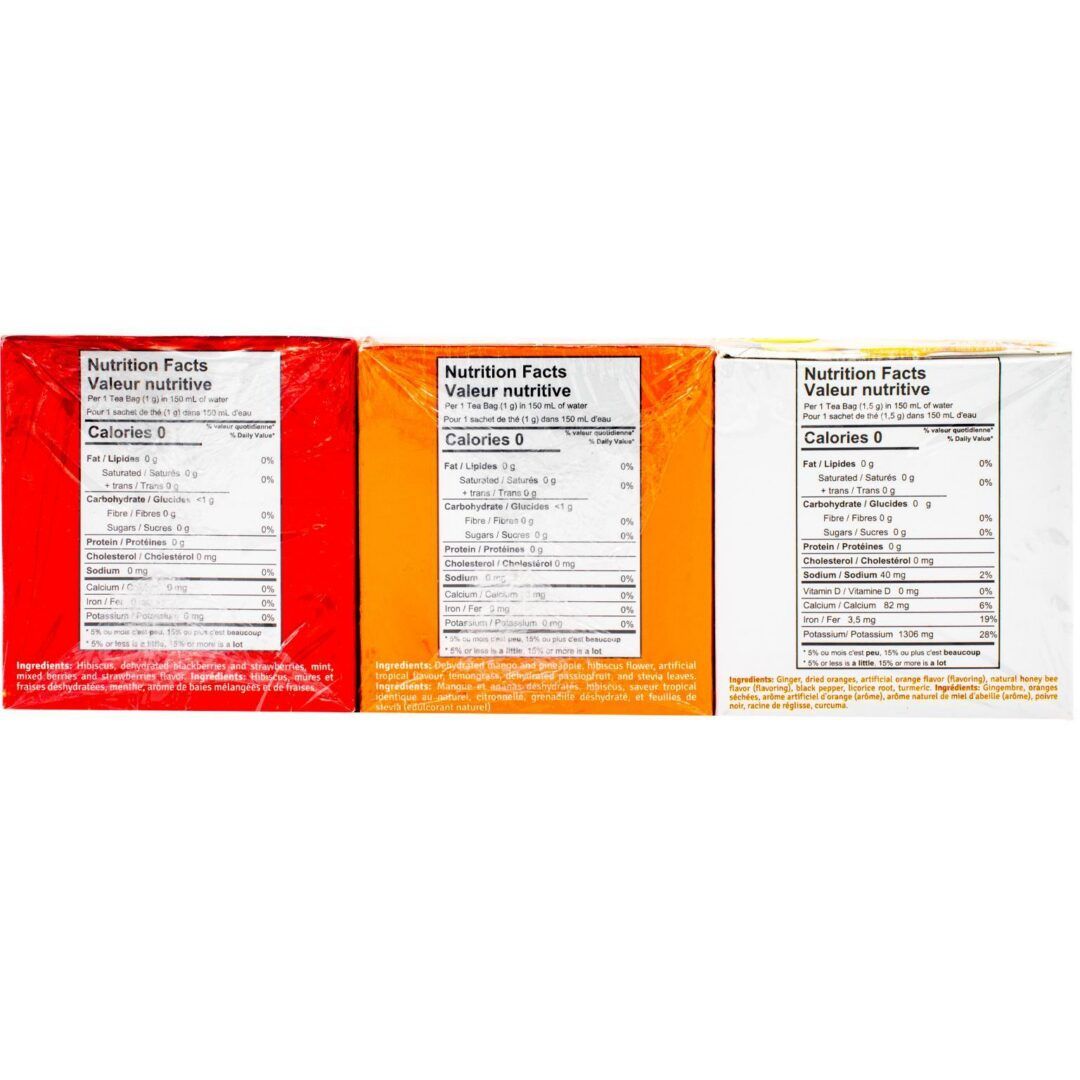 Mix Pack 3 Hindu Inf Red Fruit+GingerOrange, Tumeric+Fruit, Infusion Tropical