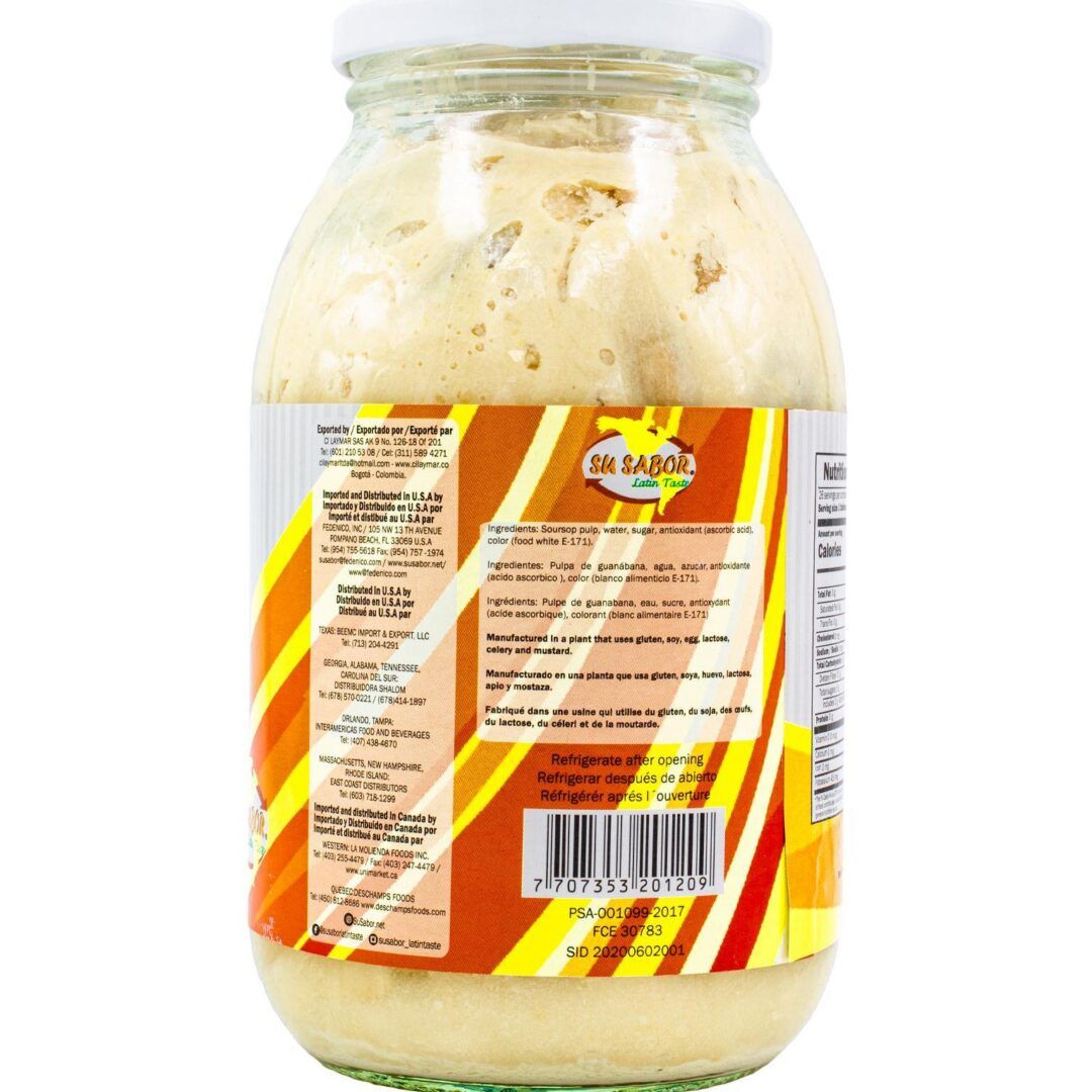 Su Sabor Soursop Pulpa Motas de Guanabana