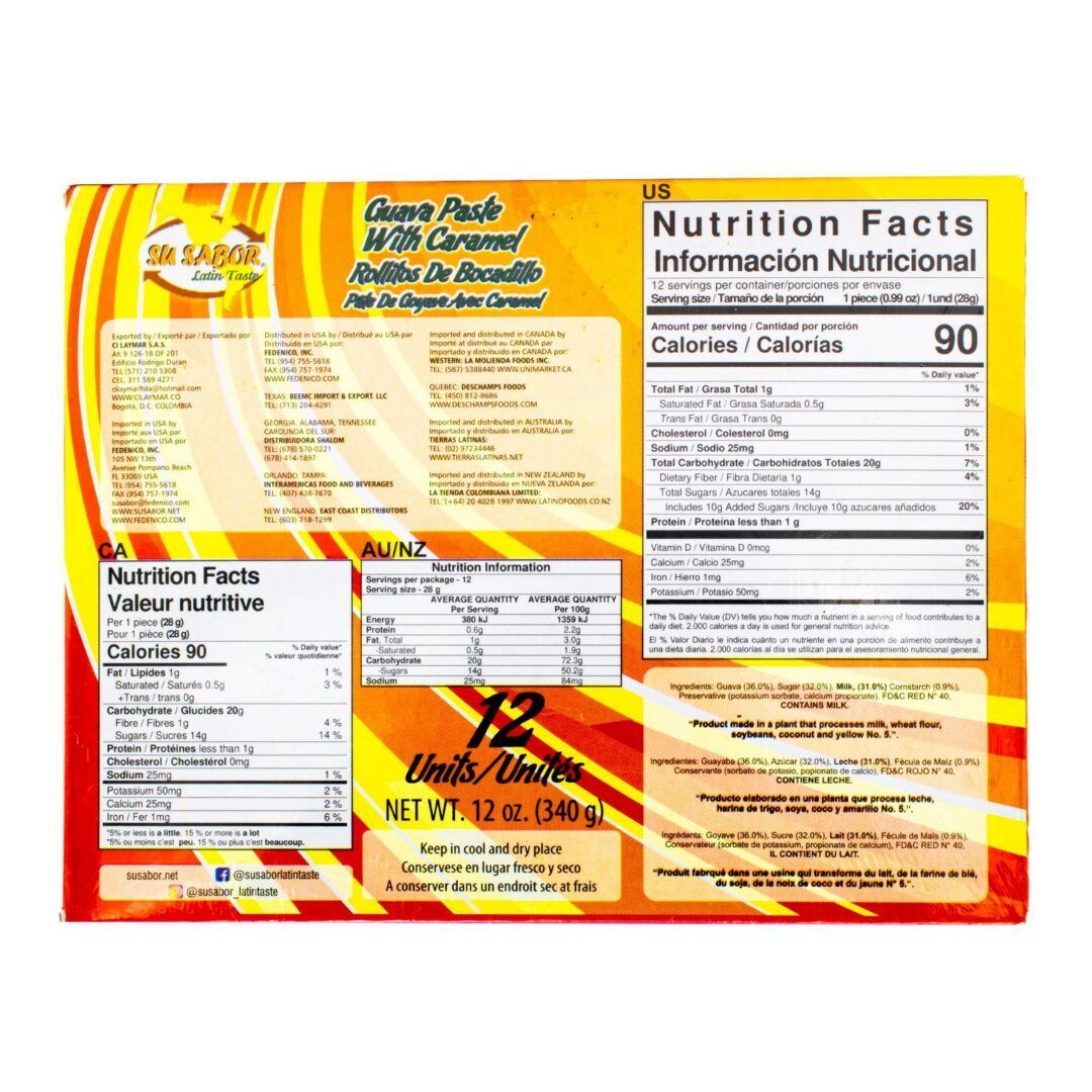 Su Sabor Rollito Guayaba con Arequipe