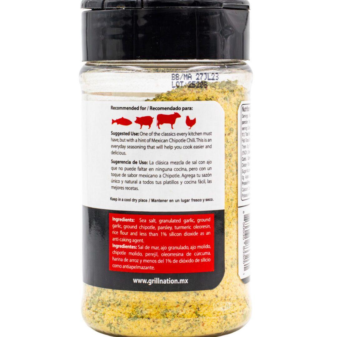 Sazon Natural Chipotle Garlic Salt