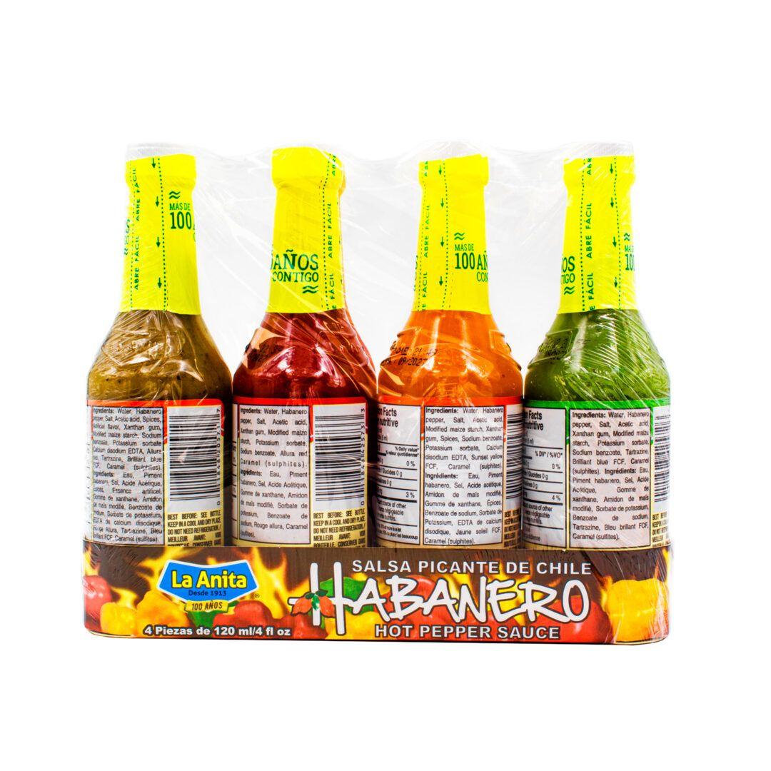 La Anita 4 Pack Habanero Hot Pepper Sauce
