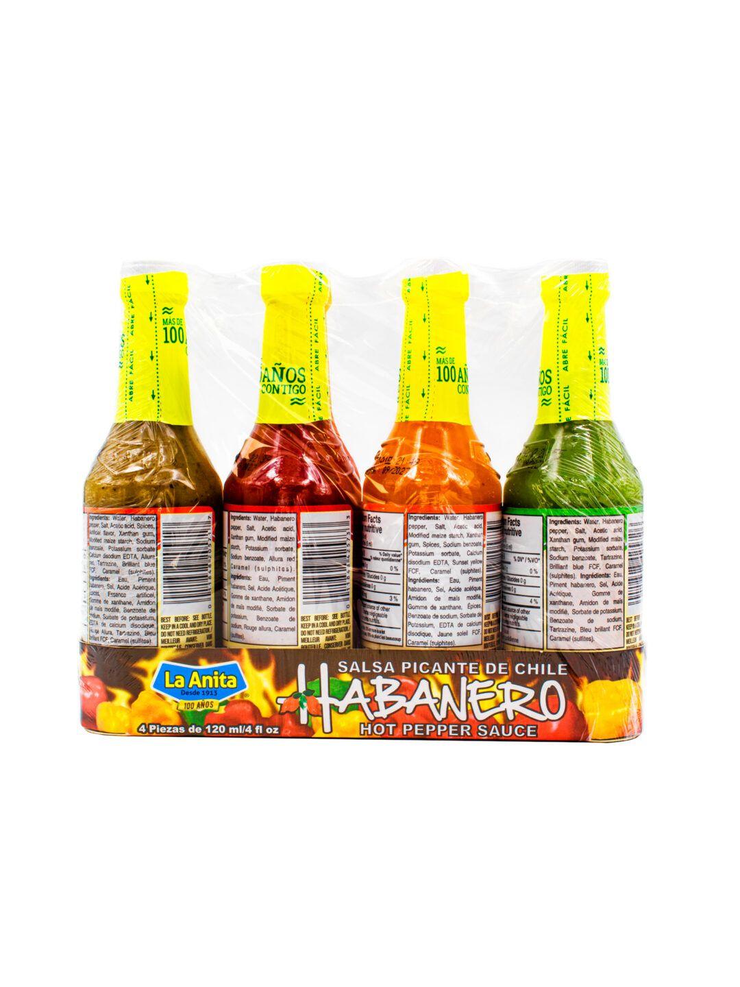 La Anita 4 Pack Habanero Hot Pepper Sauce