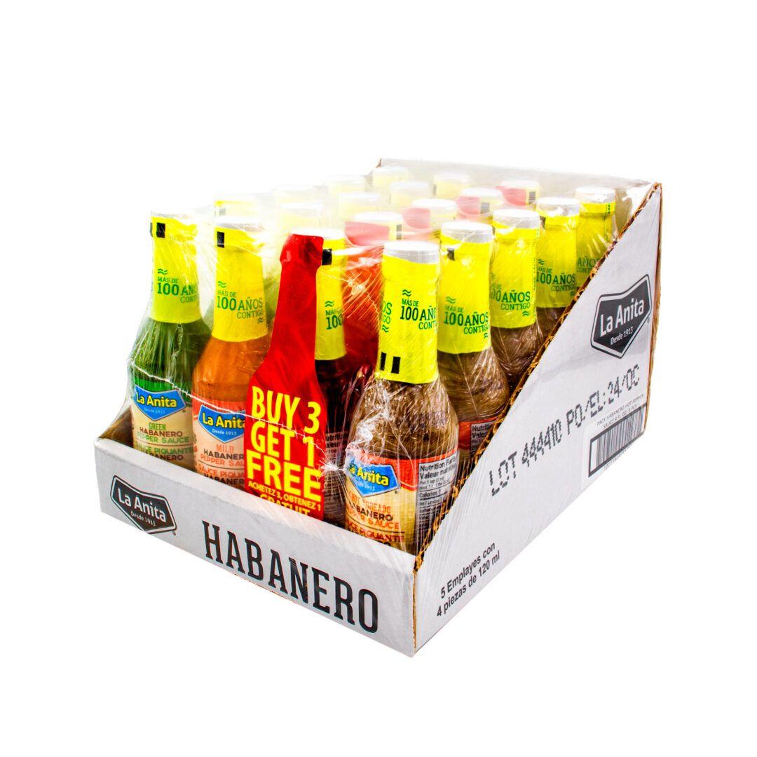 La Anita 4 Pack Habanero Hot Pepper Sauce