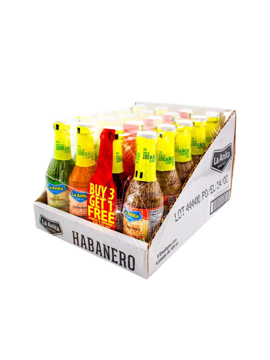 La Anita 4 Pack Habanero Hot Pepper Sauce