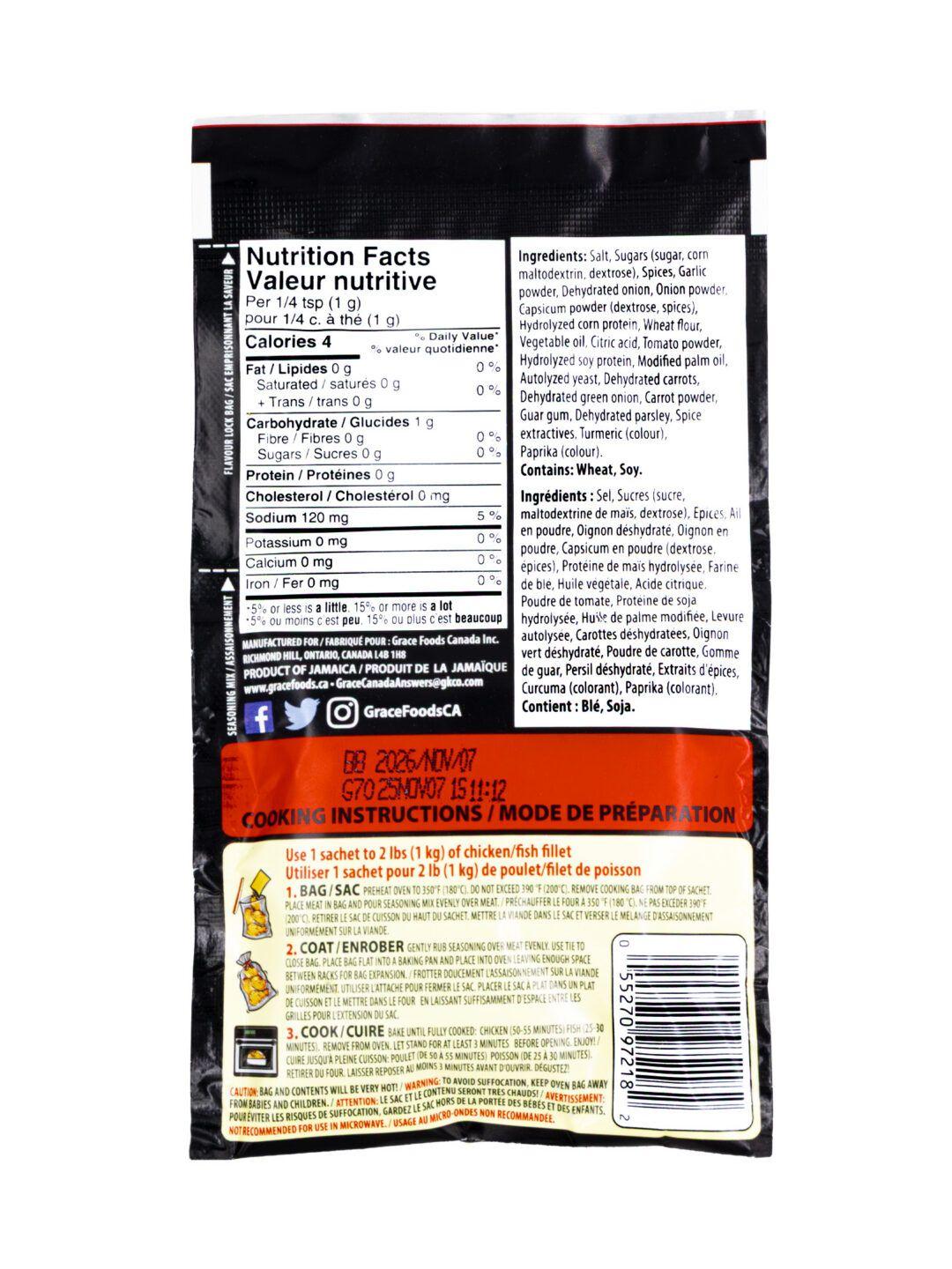 Grace Bag N Cook Spicy Jerk Season