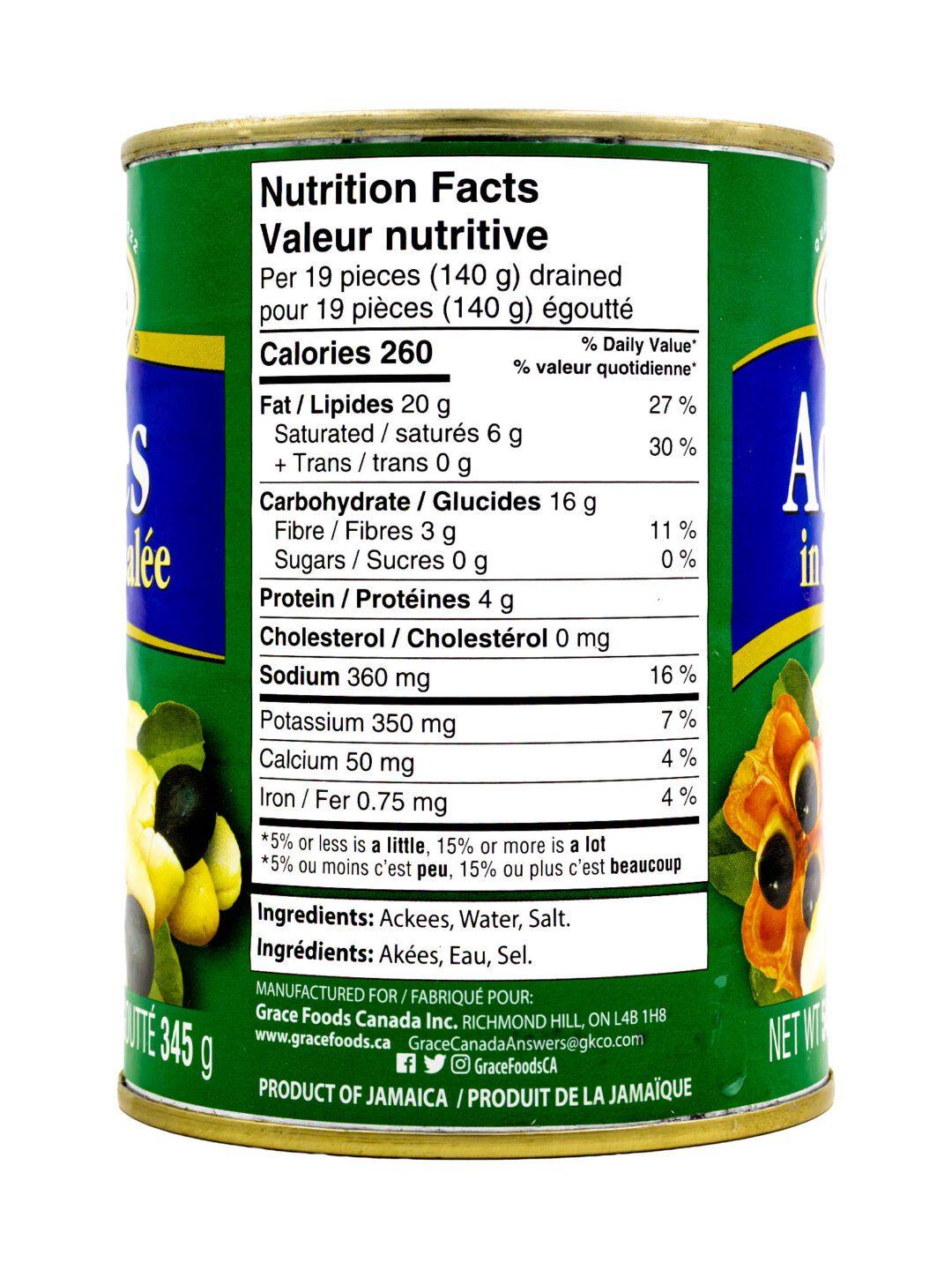 Grace Ackees in Salt Water