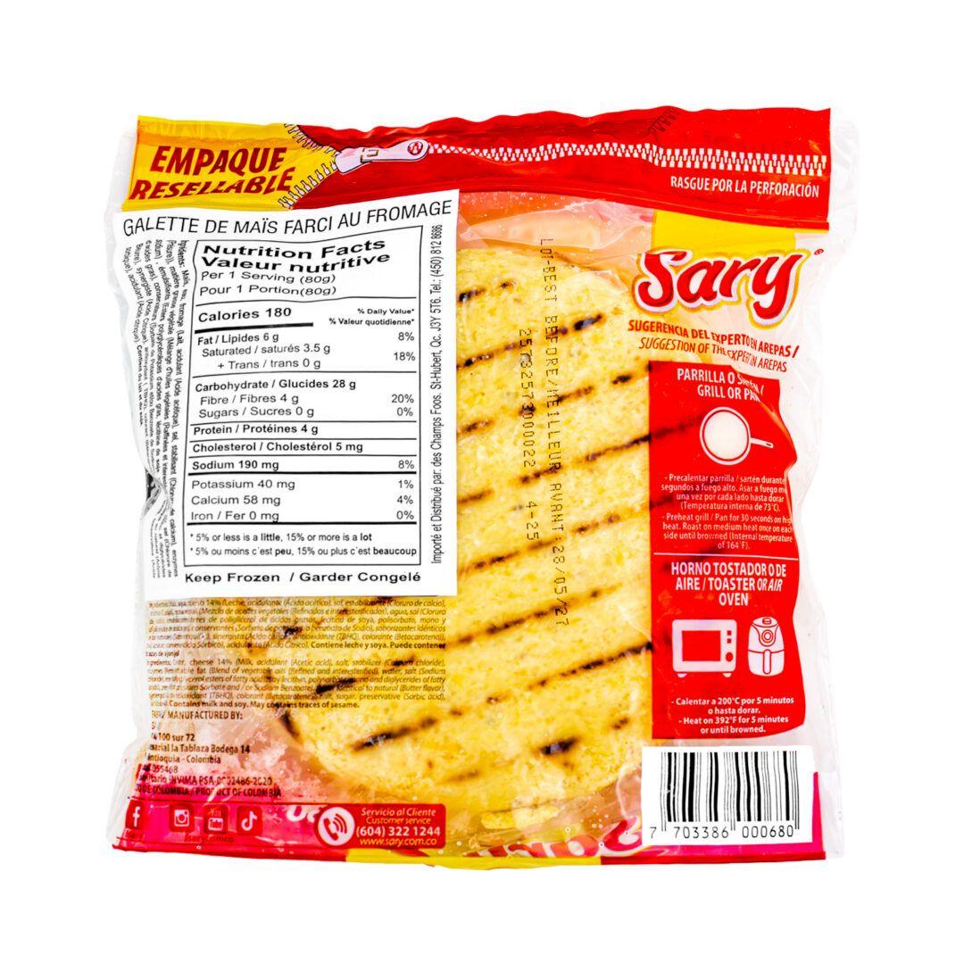 Sary Frozen Arepa de Maiz con Queso