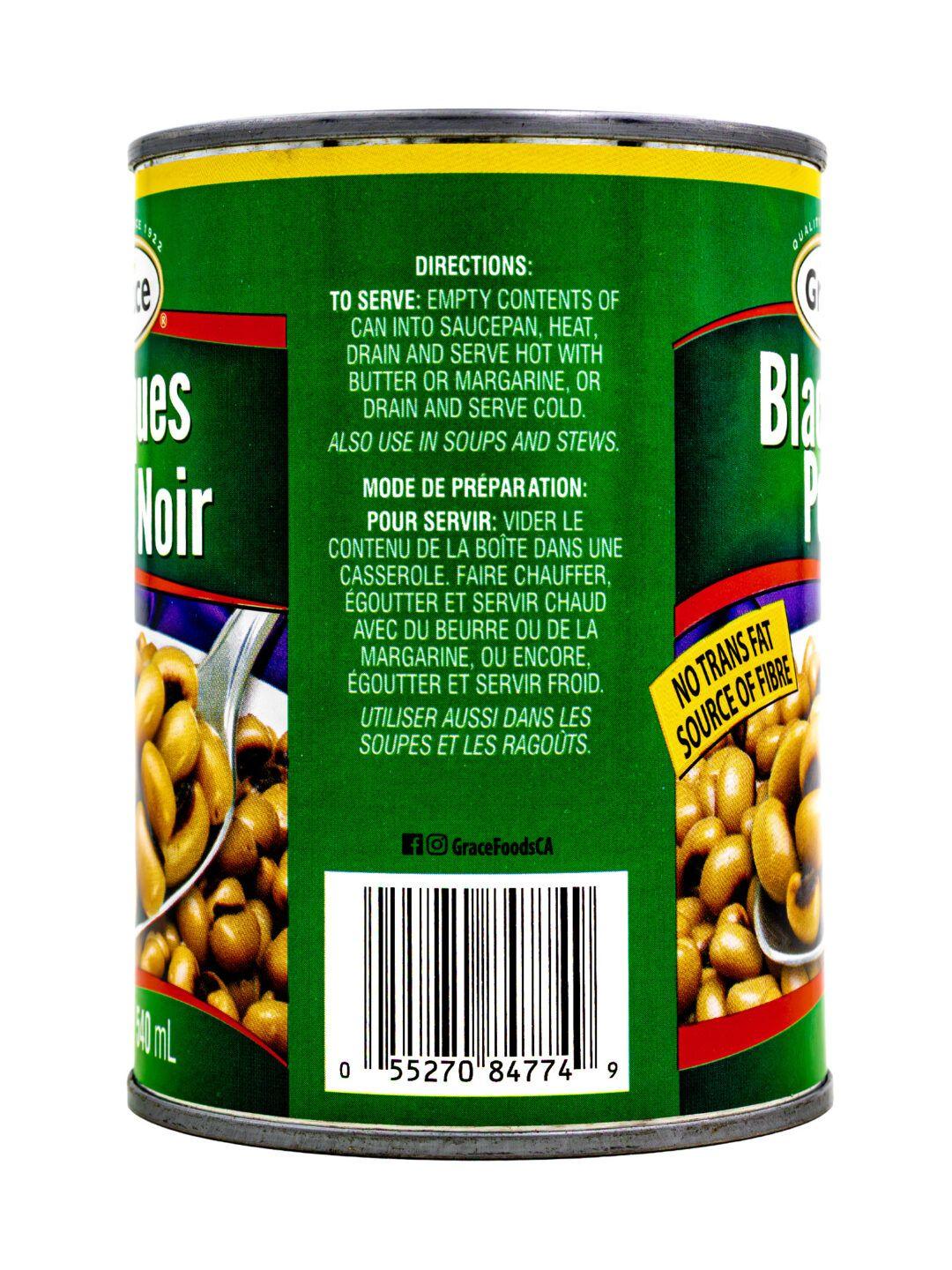 Grace Black Eye Peas Cans