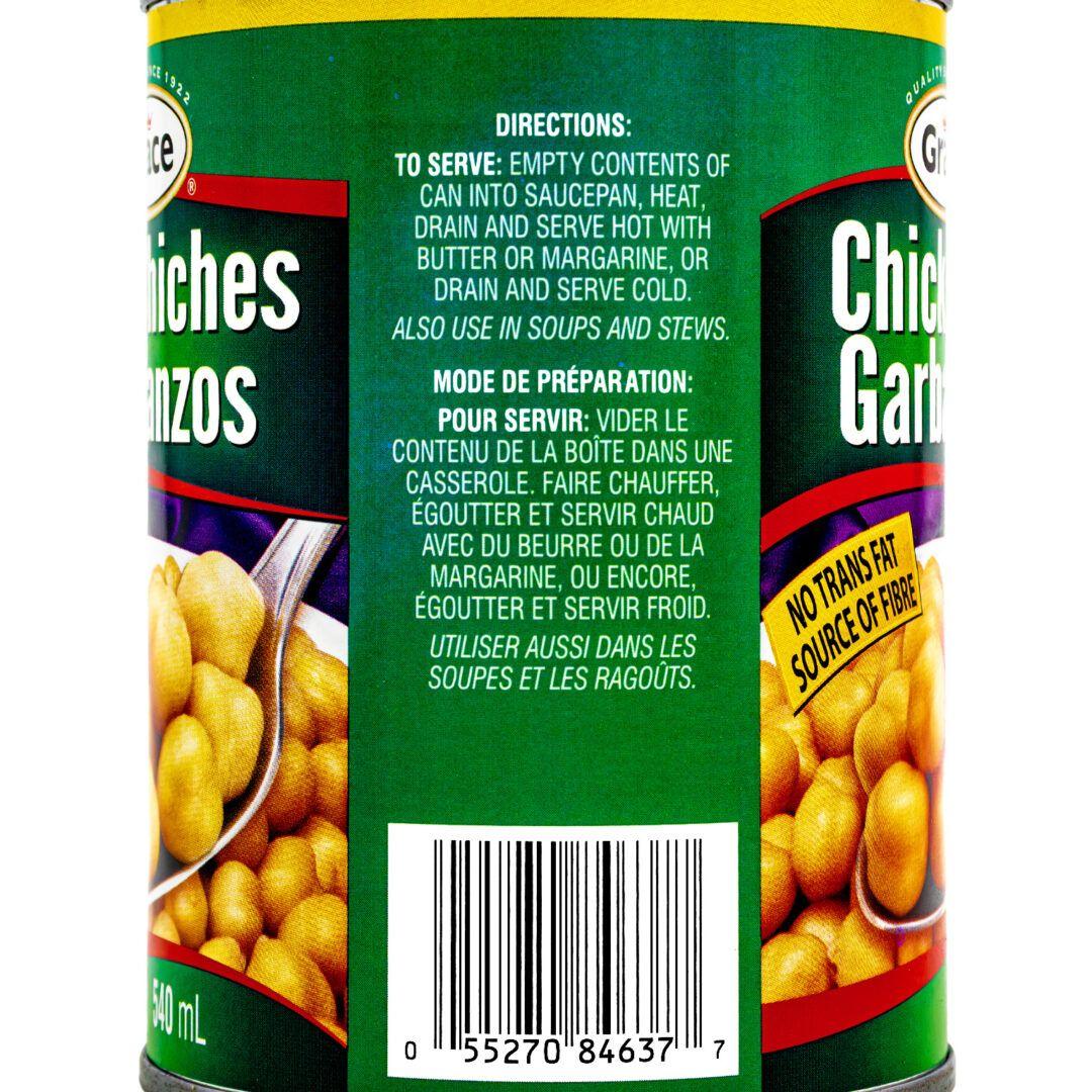 Grace Chick Peas Cans