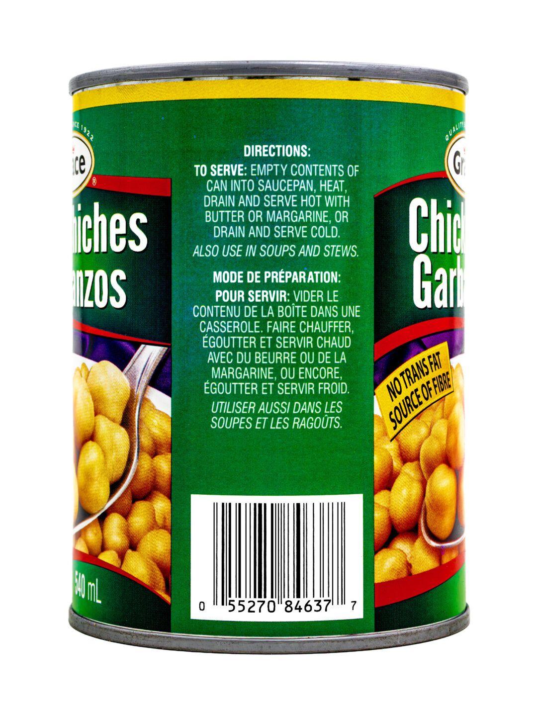 Grace Chick Peas Cans