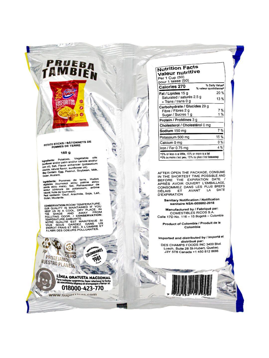 SuperRicas Mega Fosforitos Potato Chips