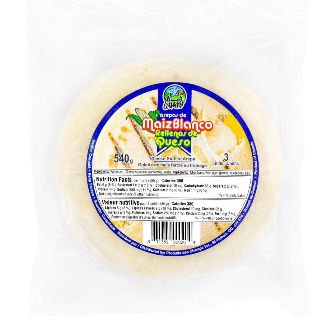 Al Campo Frozen Arepa Rellena de Queso