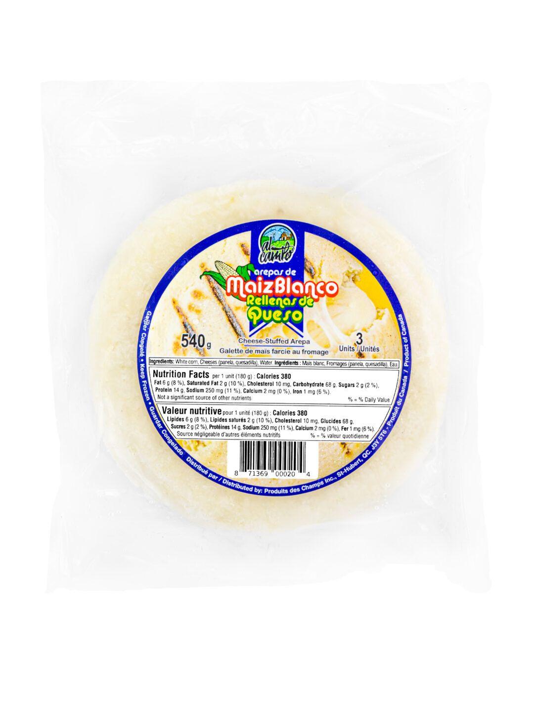 Al Campo Frozen Arepa Rellena de Queso