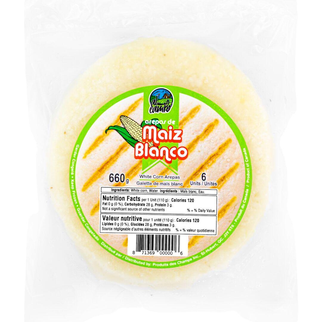 Al Campo Frozen White Corn Arepa