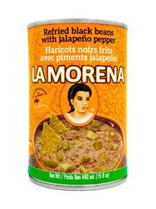 La Morena Refried Black Beans w/Jalapeno Pepper